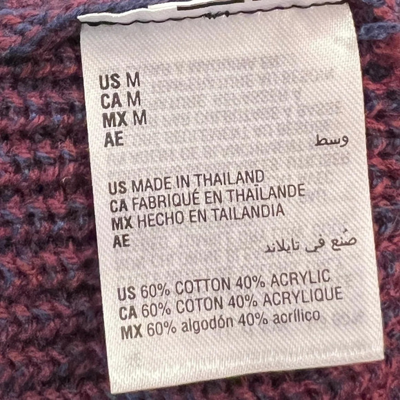 Men’s INC International Concepts sweater blue & red NEW Sizes: MEDIUM & XSMALL - Picture 7 of 9